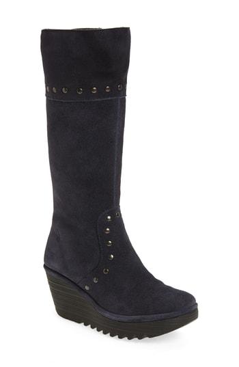 Women's Fly London Yota Knee High Boot .5-6us / 36eu - Blue