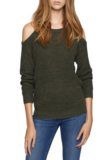 Women's Sanctuary Riley Cold Shoulder Sweater - Green