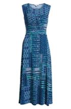 Women's Chaus Patchwork Waves Ruched Stretch Jersey Dress