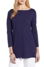 Women's Halogen Bateau Neck Tunic, Size - Blue