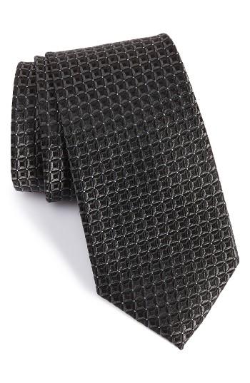 Men's Nordstrom Men's Shop White Pip Geometric Silk Tie