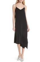 Women's Equipment Jada Asymmetrical Silk Slip Dress - Black