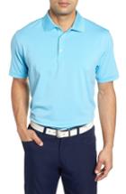 Men's Peter Millar Halifax Stripe Stretch Jersey Polo - Blue