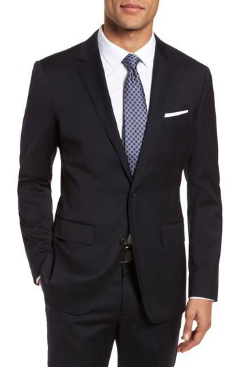 Men's Bonobos Jetsetter Trim Fit Stretch Wool Suit Jacket L - Black