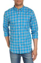 Men's Bonobos Summerweight Slim Fit Plaid Sport Shirt, Size - Blue