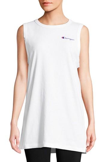 Women's Champion Big C Logo Tunic Length Tank - White