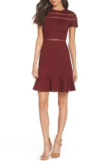 Women's Heartloom Ollie Lace Trim Sheath Dress - Burgundy