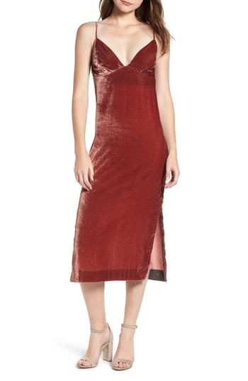 Women's 7 For All Mankind Velvet Slipdress - Pink