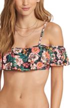 Women's Billabong Grow Wild Ruffle Cold Shoulder Bikini Top - Pink