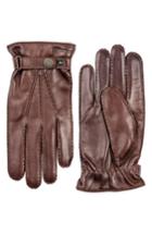 Men's Hestra 'jake' Leather Gloves - Brown