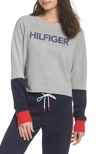 Women's Tommy Hilfiger Colorblock Pullover - Grey