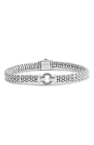 Women's Lagos Enso Boxed Circle Station Caviar Rope Bracelet