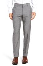 Men's Boss Genesis Flat Front Check Wool Trousers