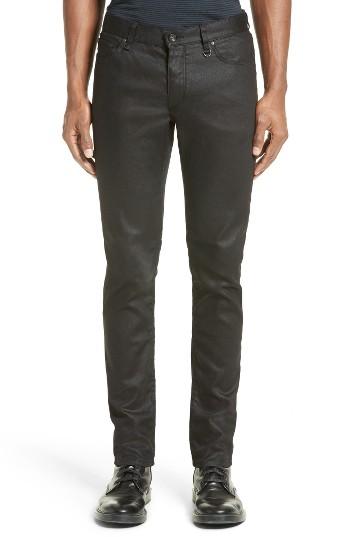 Men's John Varvatos Collection Skinny Fit Coated Jeans R - Black