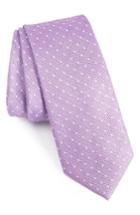 Men's 1901 Paseo Dot Silk Skinny Tie, Size - Purple