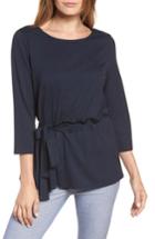 Women's Halogen Gathered Waist Tie Top Tunic - Blue