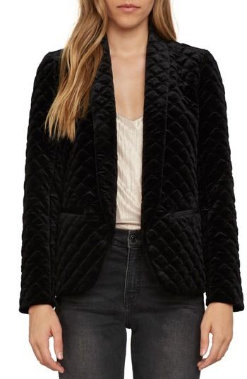 Women's Willow & Clay Quilted Blazer, Size - Black