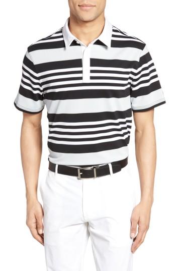Men's Ag The Benson Stripe Pique Polo - White