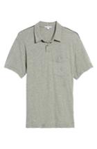 Men's James Perse Contrast Stitch Polo (xs) - Grey