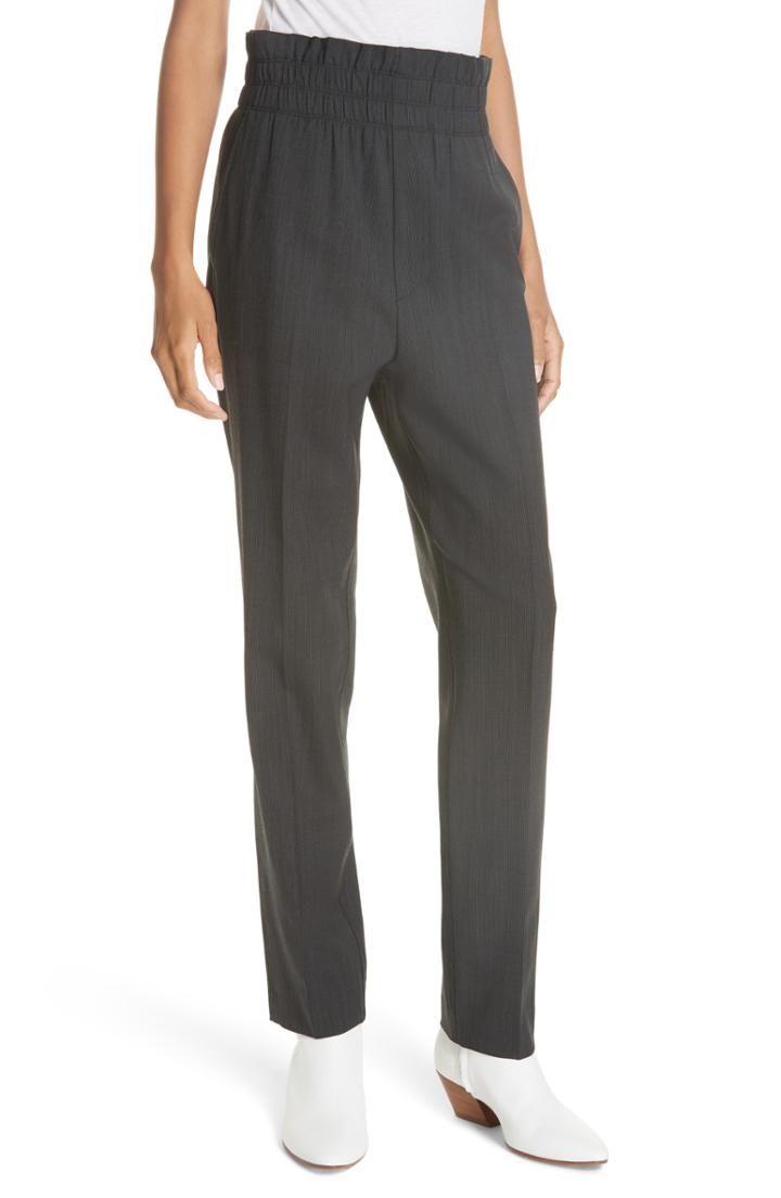 Women's Helmut Lang Pull-on Stretch Wool Pants