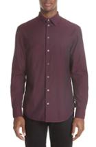 Men's Emporio Armani Solid Dress Shirt - Burgundy