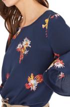 Women's Madewell Pandolly Silk Ruffle Sleeve Top, Size - Blue