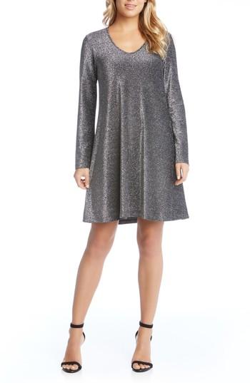 Women's Karen Kane Taylor Sparkle A-line Dress - Black