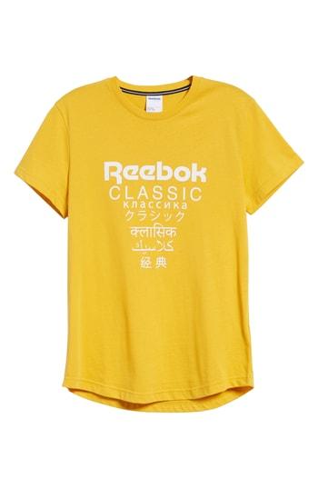 Men's Reebok Longline Unisex T-shirt, Size - Yellow