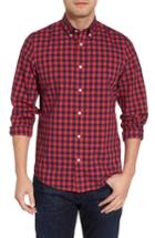 Men's Nordstrom Men's Shop Regular Fit Gingham Sport Shirt, Size - Blue