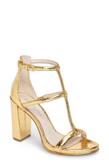 Women's Kenneth Cole New York Deandra Sandal .5 M - Metallic