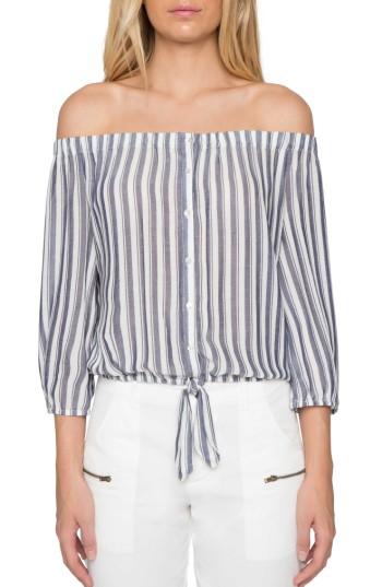Women's Willow & Clay Stripe Off The Shoulder Shirt