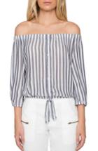 Women's Willow & Clay Stripe Off The Shoulder Shirt