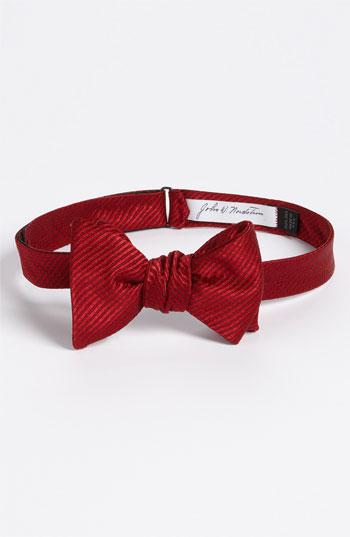 John W  Nordstrom Silk Bow Tie Claret One Size