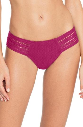 Women's Robin Piccone Perla Crochet Bikini Bottoms - Pink