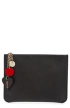 Christian Louboutin Loubicute Leather Pouch With Charms - Black