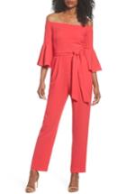 Women's Eliza J Off The Shoulder Jumpsuit - Pink
