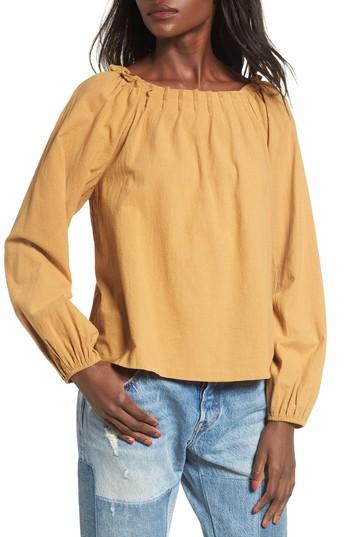 Women's Moon River Tuck Detail Top - Yellow