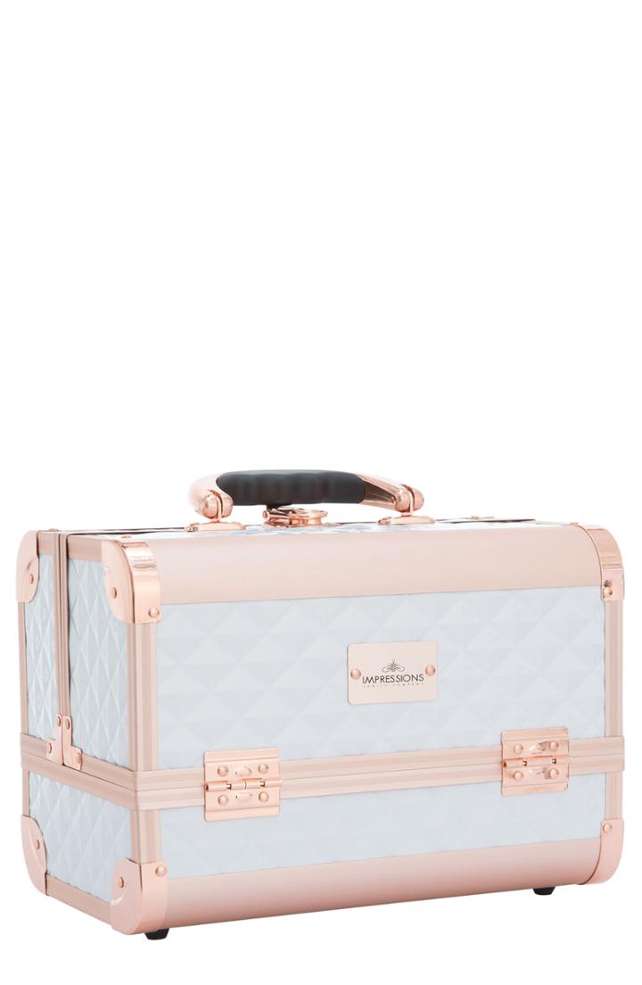 Impressions Vanity Co. Slaycase(tm) Mini Vanity Travel Case, Size - White/rose Gold Studded