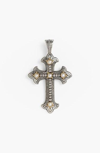 Women's Konstantino 'classics' Pearl Cross Pendant