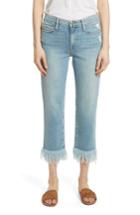 Women's Frame Le Nouveau Shredded Straight Leg Crop Jeans - Blue
