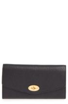 Women's Mulberry 'postman's Lock' Leather Wallet - Black