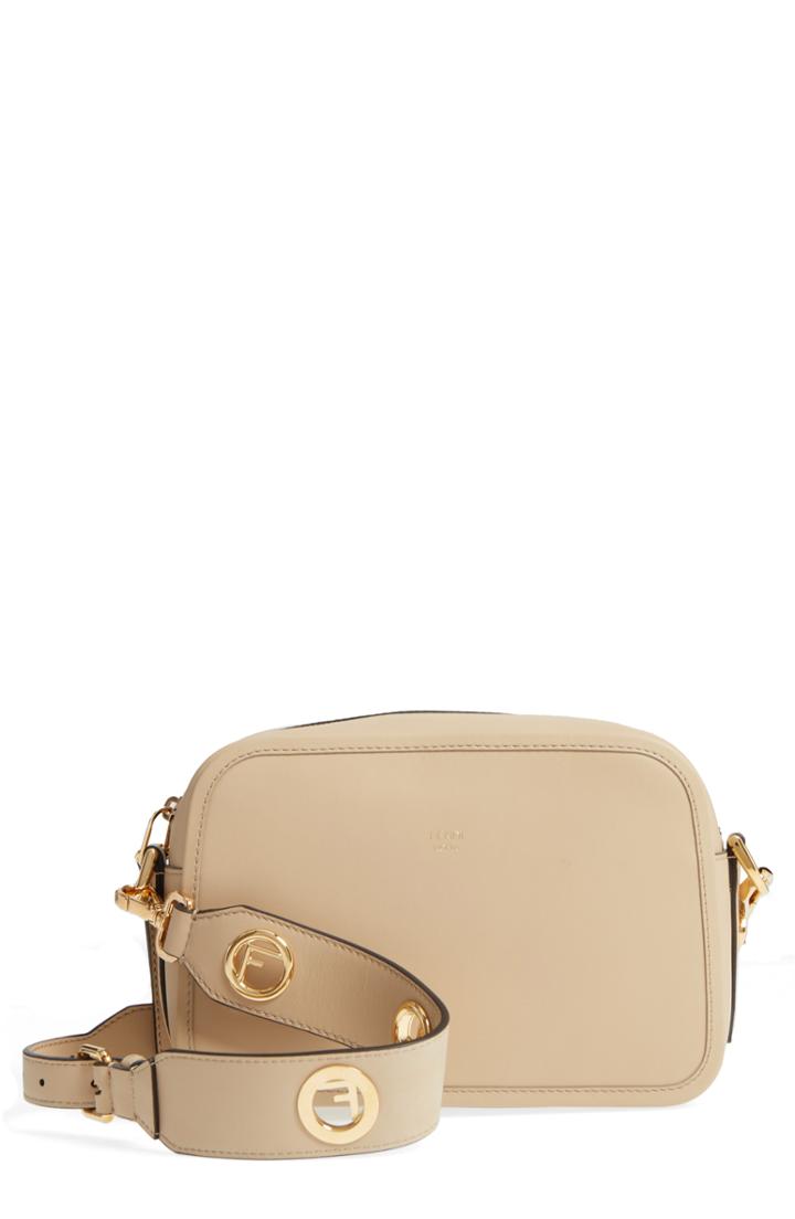 Fendi Logo Leather Camera Bag -