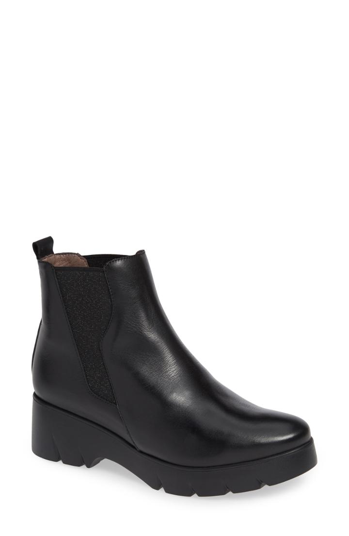 Women's Wonders Pull-on Chelsea Boot .5-7us / 37eu - Black