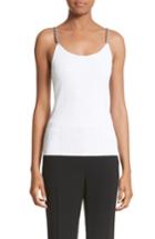Women's Alexander Wang Chain Strap Ribbed Tank - White