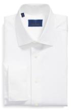 Men's David Donahue Horizontal Twill Regular Fit Tuxedo Shirt .5 32/33 - White