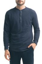 Men's Good Man Brand Slim Fit Slub Henley - Blue