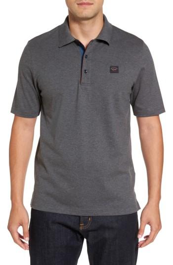 Men's Paul & Shark Pique Polo - Grey
