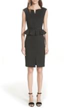 Women's Ted Baker London Textured Peplum Dress - Black