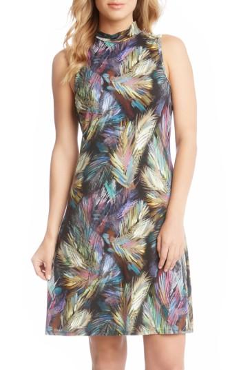 Women's Karen Kane Palm Print A-line Dress - Purple