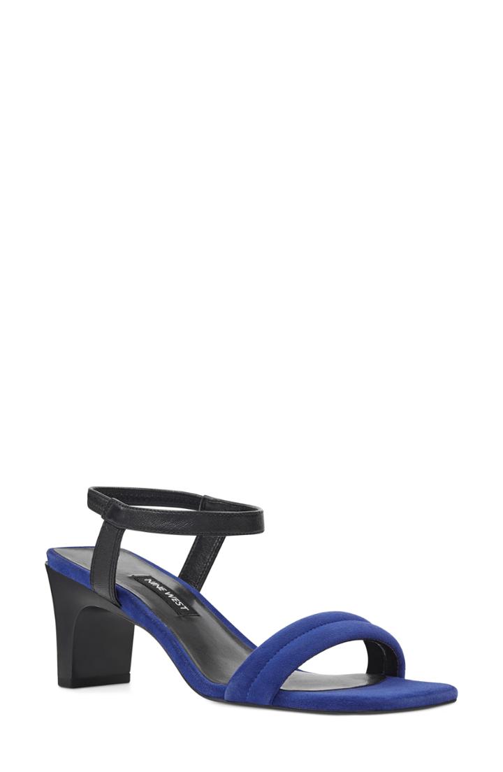 Women's Nine West Urgreat Ankle Strap Sandal .5 M - Blue